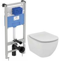 Комплект унитаза с инсталляцией Ideal Standard Tesi T3868V1 с сиденьем Микролифт — фото 1, Комплекты унитаз + инсталляция