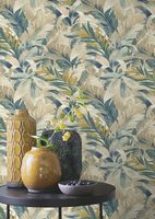 Обои RASCH Garden 865202 Винил на флизелине (0,53*10,05) Бежевый/Зеленый/Коричневый, Листья — фото 3, Обои для стен