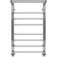 Водяной полотенцесушитель Terminus Арктур П8 500х800 4670078529466 с полкой Хром, нижнее подключение, G 1/2" ВР, с угловым соединением — фото 2, Водяные полотенцесушители