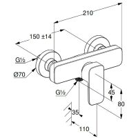 Смеситель для душа Kludi Renon 428315375 Белый матовый — фото 2, Смеситель для душа