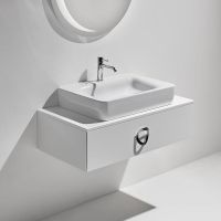 Раковина Simas Henges 70 HE10bi*1 Белая — фото 2, Раковины накладные