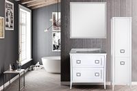 Товар: Тумба под раковину ASB-Woodline Рома 80Н 10855 Белая - фото 8 Тумба под раковину ASB-Woodline Рома 80Н 10855 Белая — фото 8, Мебель для ванной