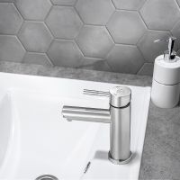 Товар: Смеситель для раковины Ростовская Мануфактура Сантехники SUS124-001F Хром - фото 3 Смеситель для раковины Ростовская Мануфактура Сантехники SUS124-001F Хром — фото 3, Смесители