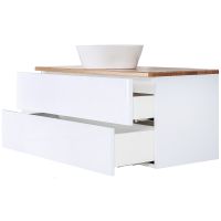 Товар: Тумба с раковиной Orange Otto 100 Ot-100TuWOOD+B08-360W подвесная Белая Ясень - фото 3 Тумба с раковиной Orange Otto 100 Ot-100TuWOOD+B08-360W подвесная Белая Ясень — фото 3, Тумбы с раковиной