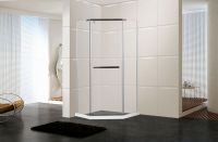 Душевой уголок Ceruttispa Chika ZP91T 90x90 профиль Хром стекло прозрачное — фото 3, Душевые уголки трапеция