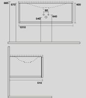 Тумба под раковину Kerasan Shape 101 9325K1 подвесная Дуб Белая — фото 3, Мебель для ванной