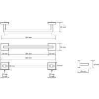Полотенцедержатель Bemeta Beta 132204022 Хром — фото 2, Полотенцедержатели