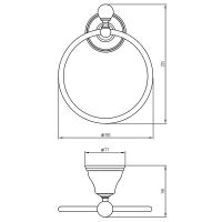 Кольцо для полотенец Migliore Provance 17626 Бронза — фото 2, Полотенцедержатели