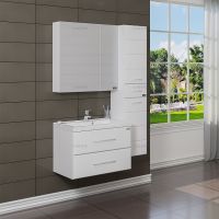 Тумба под раковину СанТа Омега 70 207038 подвесная Белая — фото 3, Тумбы под раковину