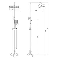 Товар: Душевая система Royce Cube RCS-120603CR Хром - фото 2 Душевая система Royce Cube RCS-120603CR Хром — фото 2, Душевое оборудование. Душевая программа