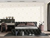 Обои Roberto Borzagi King 90115-1 Винил на флизелине (1,06*10) Белый, Дамаск — фото 2, Обои для стен