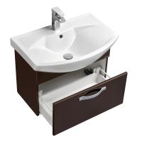 Тумба под раковину Aquaton Ария 65 1A134001AA430 подвесная Темно-коричневая — фото 3, Тумбы под раковину