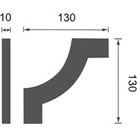 Угловой элемент молдинга Перфект AD340-11 10x130x130 мм — фото 3, Молдинги