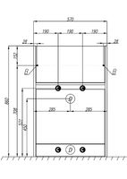 Тумба под раковину Aquaton Лондри 120 R 1A235901LH010 Белый глянец — фото 7, Тумбы под раковину