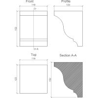 Кронштейн Европласт 1.19.003 120x152x121 мм — фото 2, Колонны