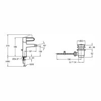 Смеситель для биде Jacob Delafon Odeon Rive Gauche Хром Черный арт-E21033-BL-CP — фото 2, Смесители для биде