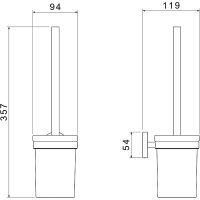 Ершик для унитаза Aquatek Европа AQ4110MB Черный матовый — фото 2, Ершики для унитаза