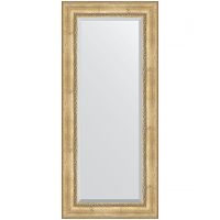 Зеркало Evoform Exclusive 162х72 BY 3584 с фацетом в багетной раме - Состаренное серебро с орнаментом 120 мм — фото 1, Мебель для ванной