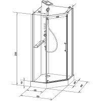 Товар: Душевая кабина Black&White Galaxy G8705 90x90 8705900 с гидромассажем - фото 9 Душевая кабина Black&White Galaxy G8705 90x90 8705900 с гидромассажем — фото 9, Душевые кабины