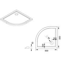 Акриловый поддон для душа Vincea 80х80 VST-5AQ-8080 Белый — фото 6, Акриловые душевые поддоны