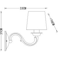 Настенный светильник Artelamp Alba Белый с золотом арт-A9395AP-1WG — фото 4, Бра
