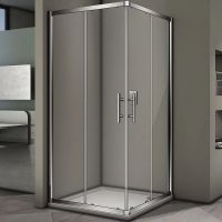 Душевой уголок Veconi Rovigo RV-29 90x90 RV29-90K-01-19C3 профиль Хром стекло прозрачное — фото 1, Квадратные душевые уголки