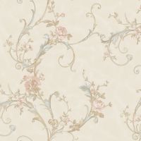 Обои Bernardo Bartalucci Renzo 84164-4 Винил на флизелине (1,06*10,05) Бежевый, Вензель — фото 1, Обои для стен