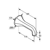 Излив для смесителя Kludi Adlon 5140705 Хром — фото 2, Изливы