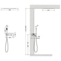 Душевая система Timo Selene SX-2129/17SM Золото матовое — фото 3, Встраиваемые душевые комплекты