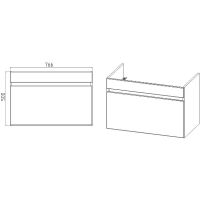 Тумба под раковину VIANT Мальта 80 VMAL80COBEL-T1YP подвесная Белая — фото 4, Мебель для ванной
