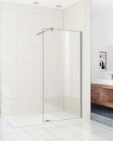 Душевая перегородка WeltWasser WW400 G-1 80 10000002937 профиль Хром стекло прозрачное — фото 2, Душевые перегородки