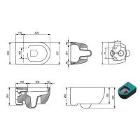 Товар: Унитаз Allen Brau Priority 4.31001.AN подвесной Антрацит без сиденья - фото 23 Унитаз Allen Brau Priority 4.31001.AN подвесной Антрацит без сиденья — фото 23, Подвесные унитазы
