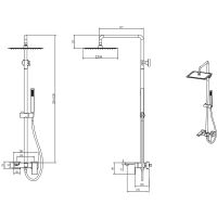 Товар: Душевая система Boheme Qubic 478-B Черная матовая - фото 2 Душевая система Boheme Qubic 478-B Черная матовая — фото 2, Душевое оборудование. Душевая программа