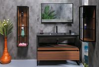 Товар: Шкаф пенал Boheme Armadi Art Loft 30 896-D подвесной Dark wood - фото 2 Шкаф пенал Boheme Armadi Art Loft 30 896-D подвесной Dark wood — фото 2, Мебель для ванной