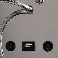 Настенный светильник Artelamp Elba A2581AP-2CC Хром Белый — фото 3, Светильники