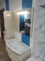 Зеркало SanVit Эдем Lux 90 с подсветкой Бледно-желтое с выключателем — фото 3, Мебель для ванной