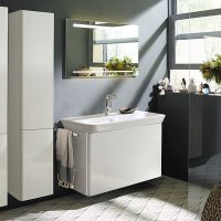 Товар: Тумба с раковиной Burgbad Iveo 100 SFEN100F2833G0161C0001*1 подвесная Белая глянцевая - фото 4 Тумба с раковиной Burgbad Iveo 100 SFEN100F2833G0161C0001*1 подвесная Белая глянцевая — фото 4, Мебель для ванной