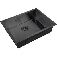 Кухонная мойка ZorG Steel Hammer 58 SH 5844 GRAFIT Графит — фото 1, Кухонные мойки