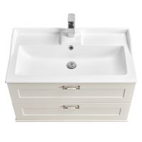 Тумба под раковину Aquaton Леон 80 1A186301LBPS0 подвесная Дуб белый — фото 3, Мебель для ванной