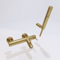 Товар: Смеситель для ванны Paffoni Light LIG023HGSP Золото - фото 2 Смеситель для ванны Paffoni Light LIG023HGSP Золото — фото 2, Смесители