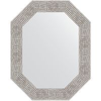 Зеркало Evoform Polygon 76х61 BY 7194 в багетной раме - Волна хром 90 мм — фото 1, Мебель для ванной