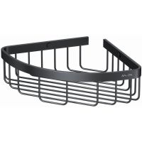 Полка корзина AM.PM Sense L A7452122 угловая Черная матовая — фото 1, Полки для ванной и душа