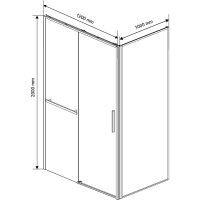 Душевой уголок Vincea Slim Soft 120x100 VSR-1SS1012CLB профиль Черный стекло прозрачное — фото 11, Душевые уголки