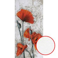 Фреска Ortograf Цветы 11756 Фактура бархат FX Флизелин (1,3*2,7) Серый/Красный, Цветы/Живопись — фото 1, Фрески