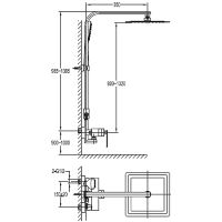 Душевая система Cezares Хром арт-CITY-F-CD-01 — фото 2, Душевые стойки