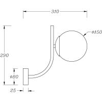 Настенный светильник Maytoni Modern Rendez-vous MOD109WL-01BS Белый Латунь — фото 3, Светильники