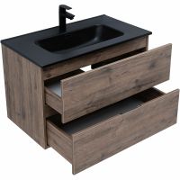 Тумба под раковину Aquanet Алвита New 80 334186 подвесная Дуб веллингтон табак — фото 5, Тумбы под раковину