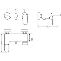 Товар: Смеситель для ванны Boheme Spectre 453-GM Оружейная сталь - фото 3 Смеситель для ванны Boheme Spectre 453-GM Оружейная сталь — фото 3, Смесители