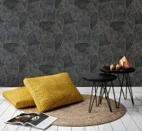 Обои Артекс Dieter Langer Fusion 10436-05 Винил на флизелине (1,06*10,05) Черный/Золото, Абстракция — фото 5, Обои для стен