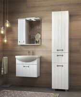 Зеркало со шкафом Vigo Diana 60 L z.DIA.60.L.El с подсветкой Белое — фото 4, Зеркальные шкафы в ванную